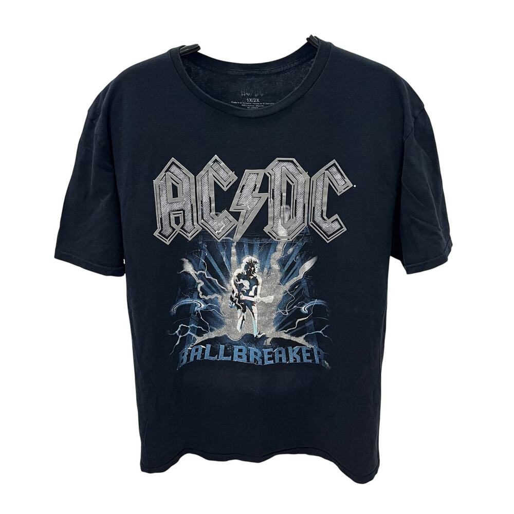 AC/DC Ballbreaker Graphic T-Shirt Black Men's Plus Size 1X 2X Rock Band Tee